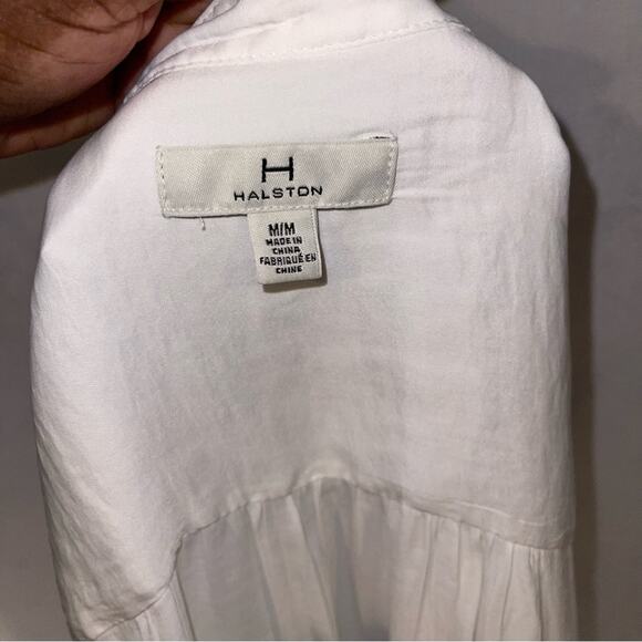 H By Halston Tie Front Blouse Shirt Top - Picture 6 of 6